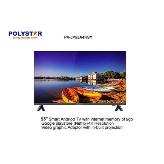 Polystar 55" Inches Smart Android TV (Straight)