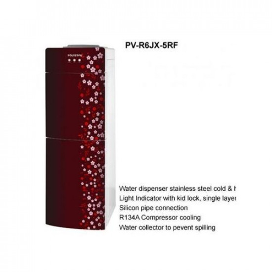 Polystar Water- Dispenser Hot And Cold-with Fridge & Freezer