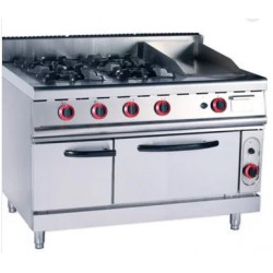 Gas Range 4 Burner Stove, Gridle and Oven